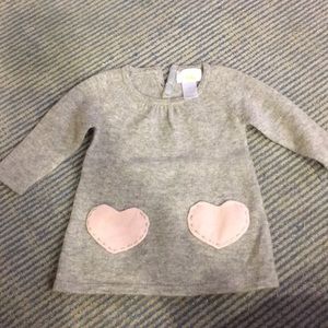 Bloomingdales baby cashmere dress with hearts